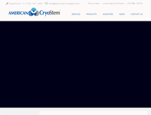 Tablet Screenshot of americancryostem.com